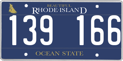 RI license plate 139166