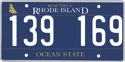 RI license plate 139169