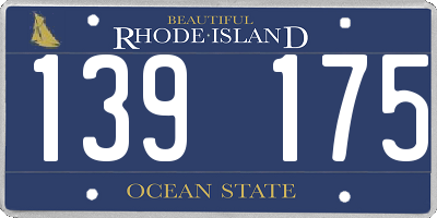 RI license plate 139175