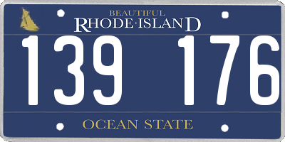 RI license plate 139176