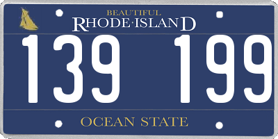 RI license plate 139199