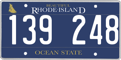 RI license plate 139248