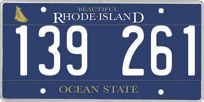 RI license plate 139261
