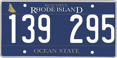 RI license plate 139295