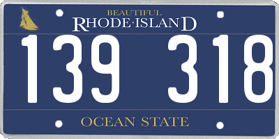 RI license plate 139318