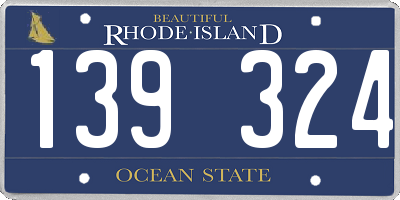 RI license plate 139324