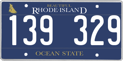 RI license plate 139329