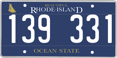 RI license plate 139331