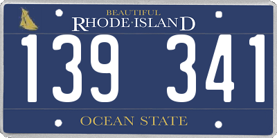 RI license plate 139341