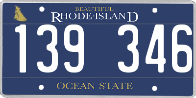 RI license plate 139346
