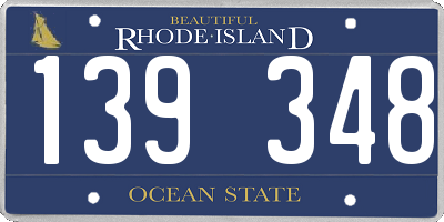 RI license plate 139348