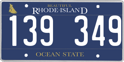 RI license plate 139349