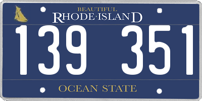 RI license plate 139351
