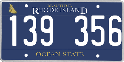 RI license plate 139356