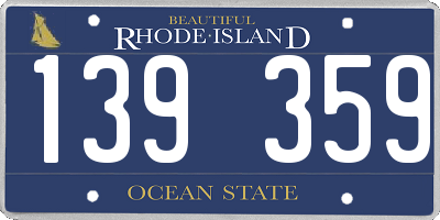 RI license plate 139359