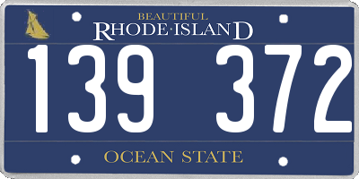RI license plate 139372