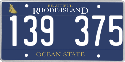 RI license plate 139375