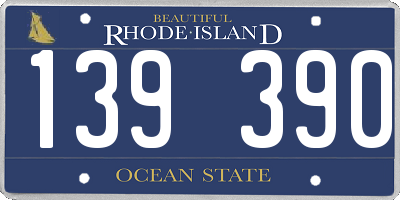 RI license plate 139390