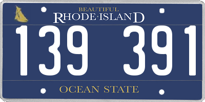RI license plate 139391