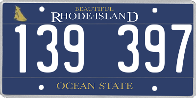 RI license plate 139397