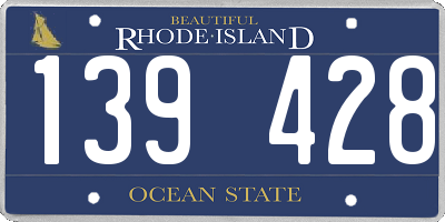 RI license plate 139428