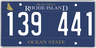 RI license plate 139441