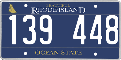 RI license plate 139448