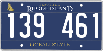 RI license plate 139461