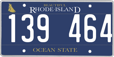 RI license plate 139464