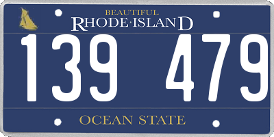 RI license plate 139479