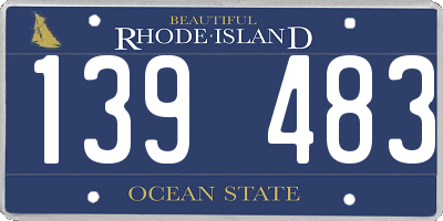 RI license plate 139483