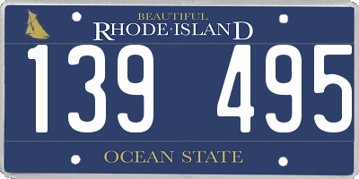 RI license plate 139495