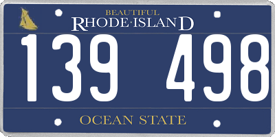 RI license plate 139498