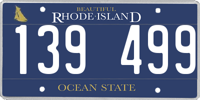 RI license plate 139499