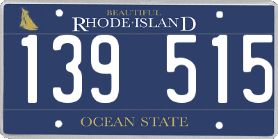 RI license plate 139515
