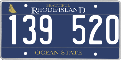 RI license plate 139520