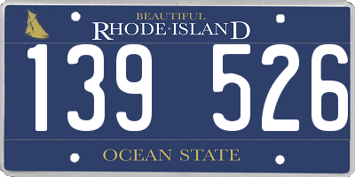 RI license plate 139526