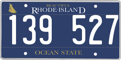 RI license plate 139527