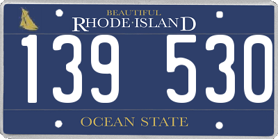 RI license plate 139530
