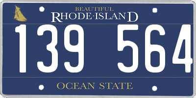 RI license plate 139564