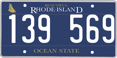 RI license plate 139569