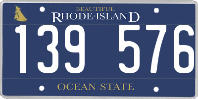 RI license plate 139576