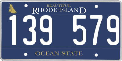RI license plate 139579