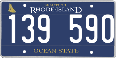 RI license plate 139590