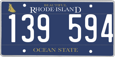 RI license plate 139594