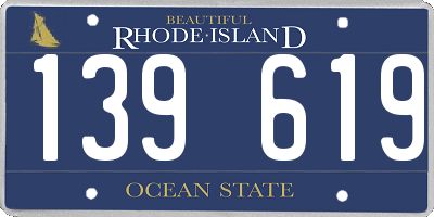 RI license plate 139619