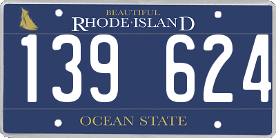 RI license plate 139624