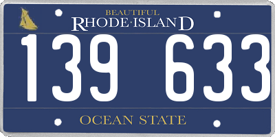 RI license plate 139633