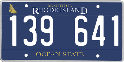 RI license plate 139641
