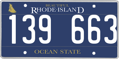 RI license plate 139663